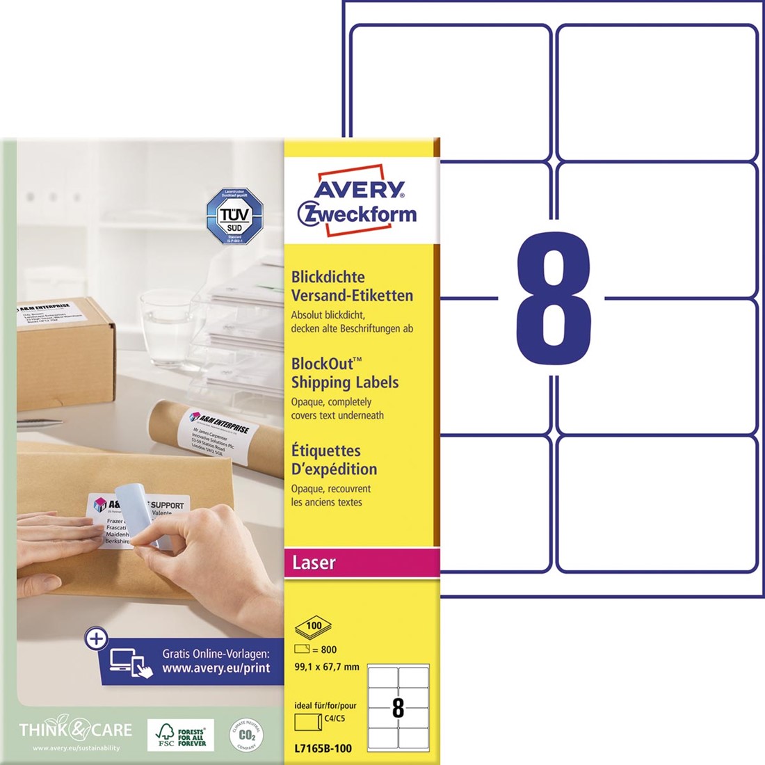 AVERY 150 Self-adhesive Labels, Round, Customizable, Printable, 51 Mm ...