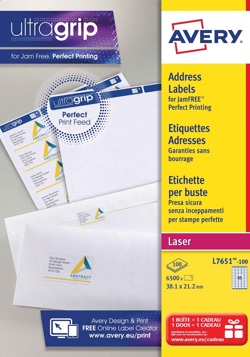 Avery Witte Laseretiketten Quickpeel Doos Van 100 Blad Ft 381 X 212 Mm B X H 6500 Stuks 65 Per huismerk kopen in de aanbieding Avery Witte Laseretiketten Quickpeel Doos Van 100 Blad Ft 381 X 212 Mm B X H 6500 Stuks 65 Per huismerk kopen in de aanbieding
