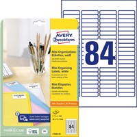Avery étiquettes mini ft 46 x 11,1 mm (l x h), 2.100 pièces, 84 par feuille, boîte de 25 feuilles-2