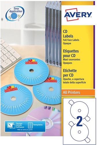 Avery L7676-25 CD etiketten, diameter 117 mm, 50 etiketten, wit-3