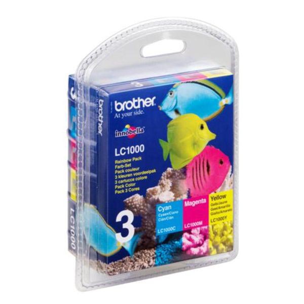Brother inktcartridge, 400 pagina's, OEM LC-1000RBWBP, 3 kleuren