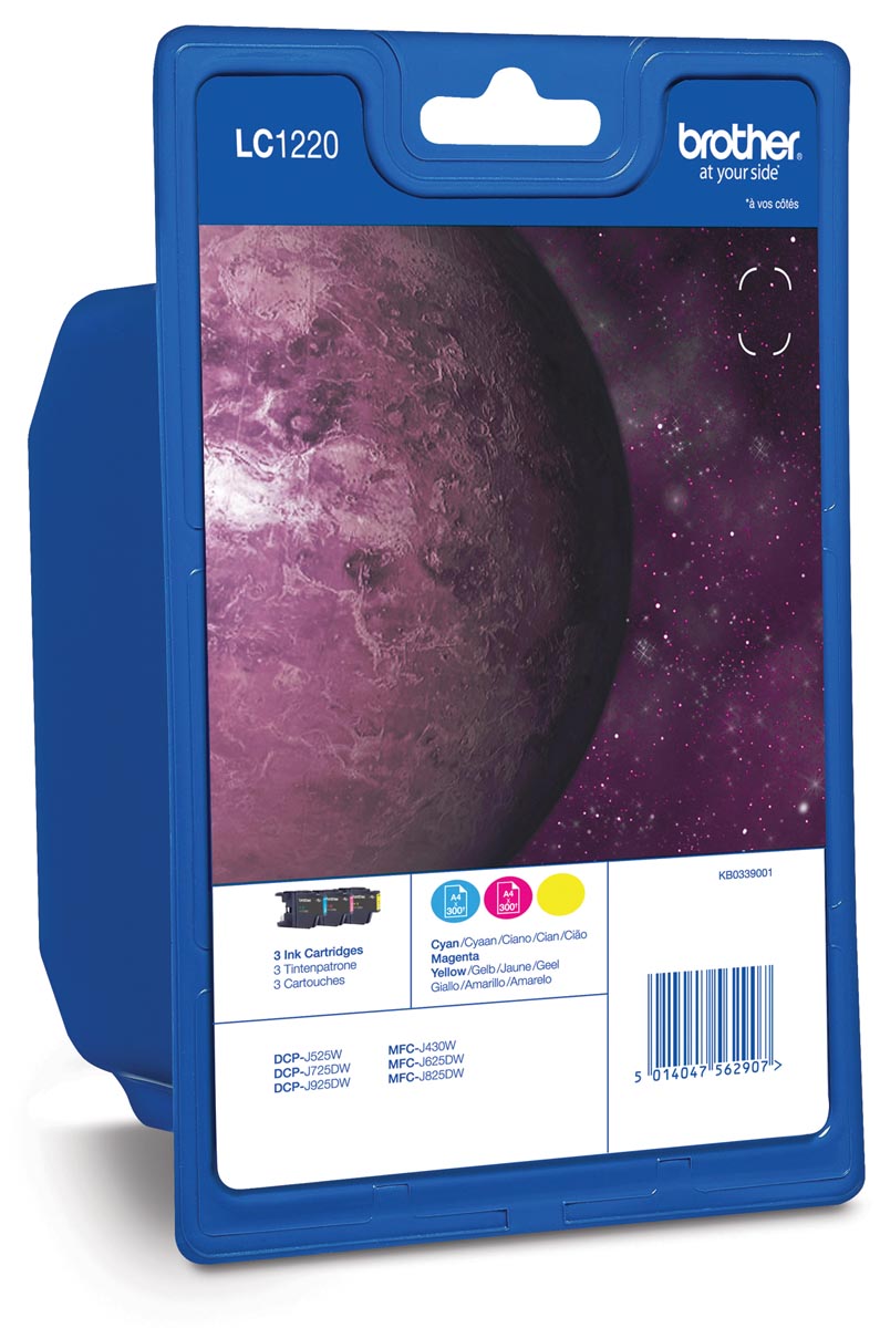 Brother Inktcartridge 3 Kleuren 300 Paginas Oem Lc 1220Rbwbpdr huismerk kopen in de aanbieding