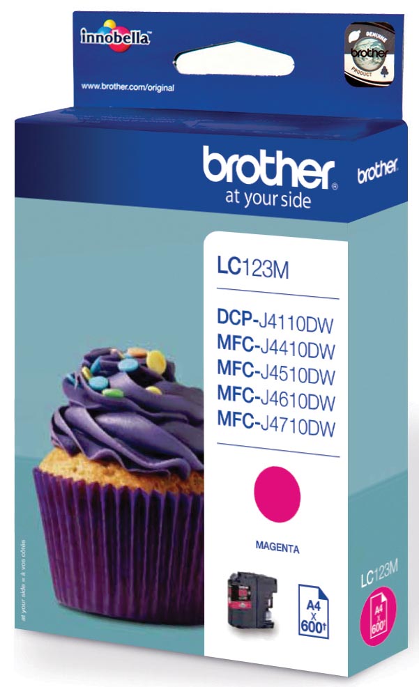 Brother Inktcartridge Magenta 600 Paginas Oem Lc 123M huismerk kopen in de aanbieding