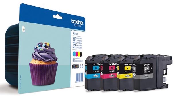 Brother inktcartridge, 600 pagina&apos;s, OEM LC-123VALBPDR, 4 kleuren afbeelding