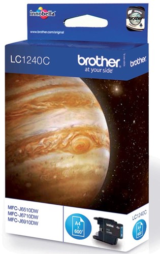 Brother inktcartridge, 600 pagina's, OEM LC-1240C, cyaan