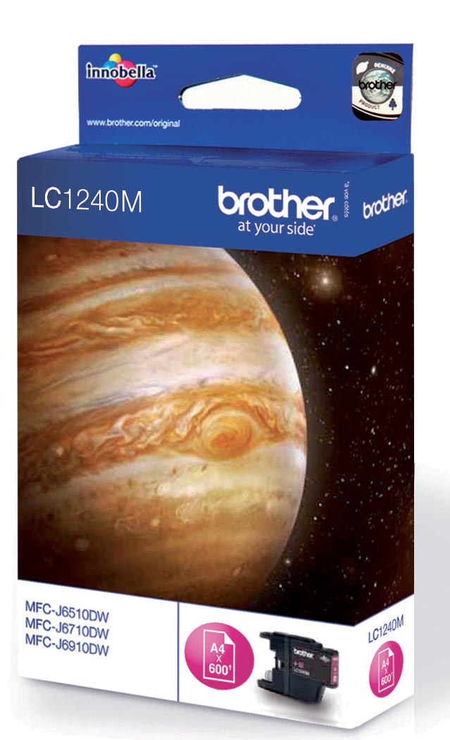 Brother inktcartridge, 600 pagina&apos;s, OEM LC-1240M, magenta afbeelding