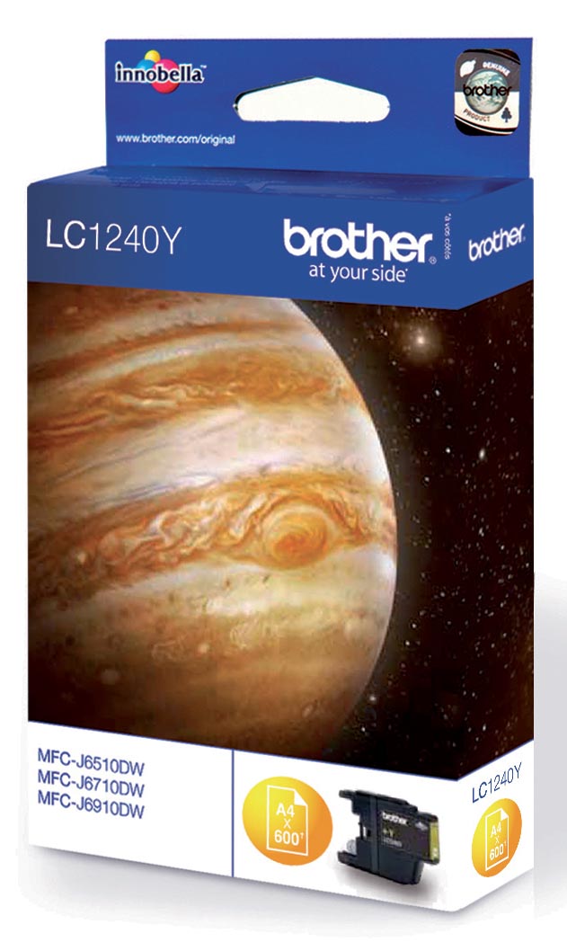 Brother inktcartridge, 600 pagina&apos;s, OEM LC-1240Y, geel