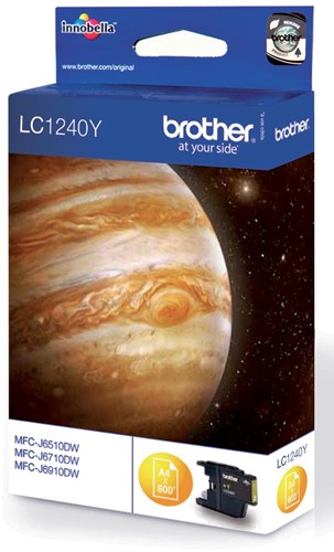 Brother inktcartridge, 600 pagina's, OEM LC-1240Y, geel