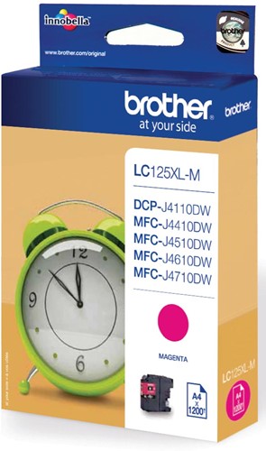 Brother inktcartridge, 1.200 pagina's, OEM LC-125XLM, magenta