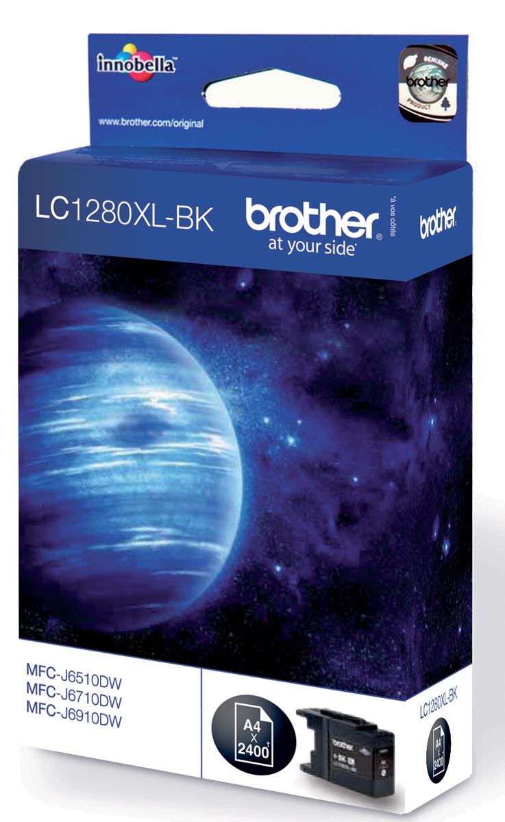 Brother inktcartridge, 2.400 pagina&apos;s, OEM LC-1280XLBK, zwart afbeelding