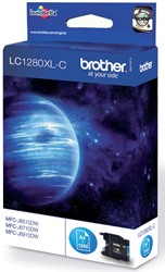 Brother cartouche d'encre, 1.200 pages, OEM LC-1280XLC, cyan
