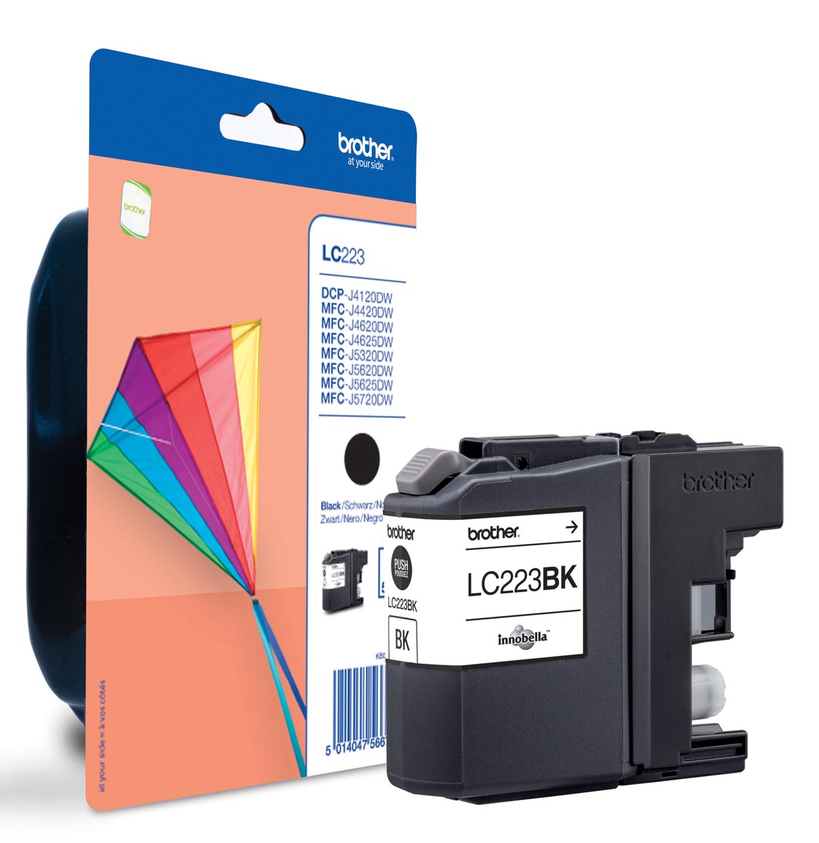 Brother inktcartridge, 600 pagina&apos;s, OEM LC-223BK, zwart afbeelding
