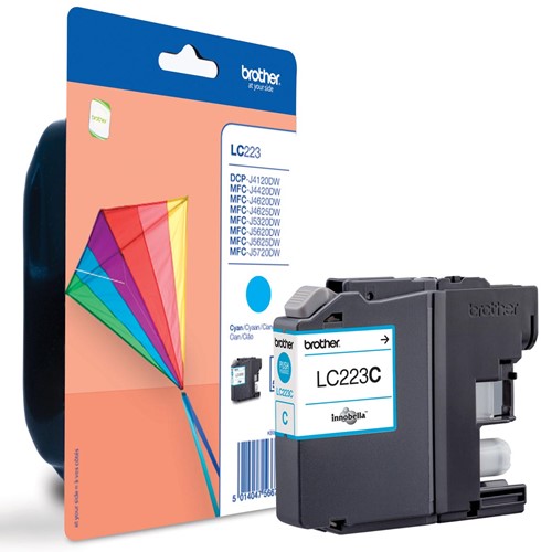 Brother inktcartridge, 600 pagina's, OEM LC-223C, cyaan