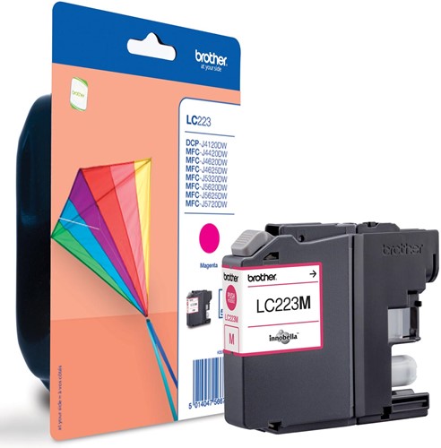 Brother inktcartridge, 600 pagina's, OEM LC-223M, magenta