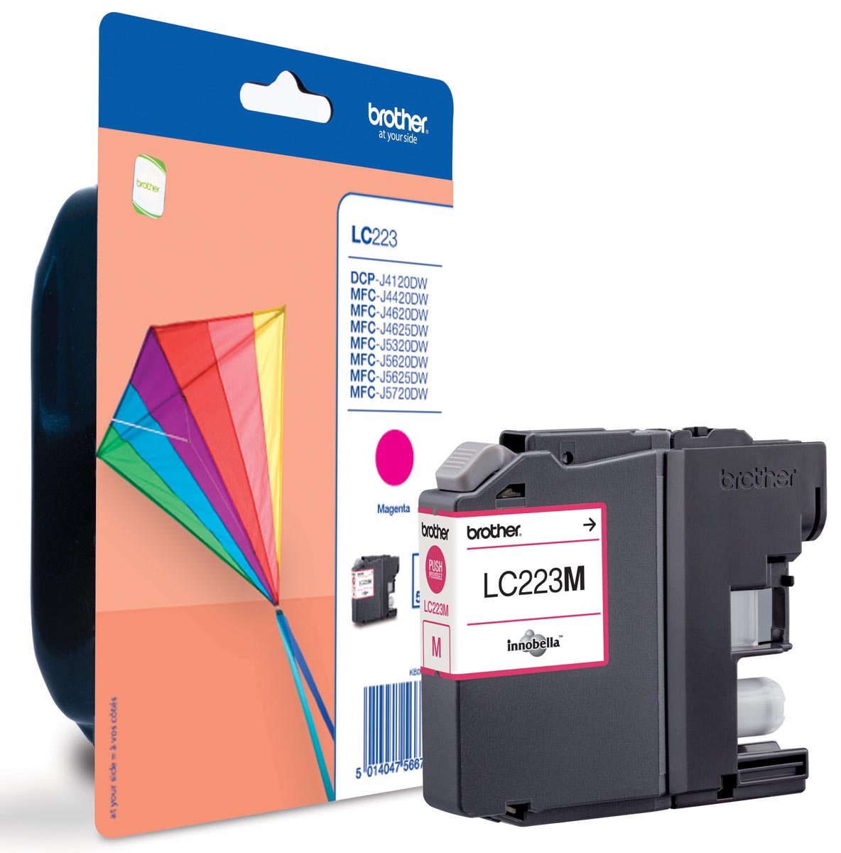 Brother inktcartridge, 600 pagina&apos;s, OEM LC-223M, magenta afbeelding