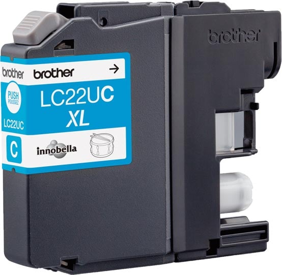 Brother inktcartridge, 1.200 pagina&apos;s, OEM LC-22UC, cyaan afbeelding