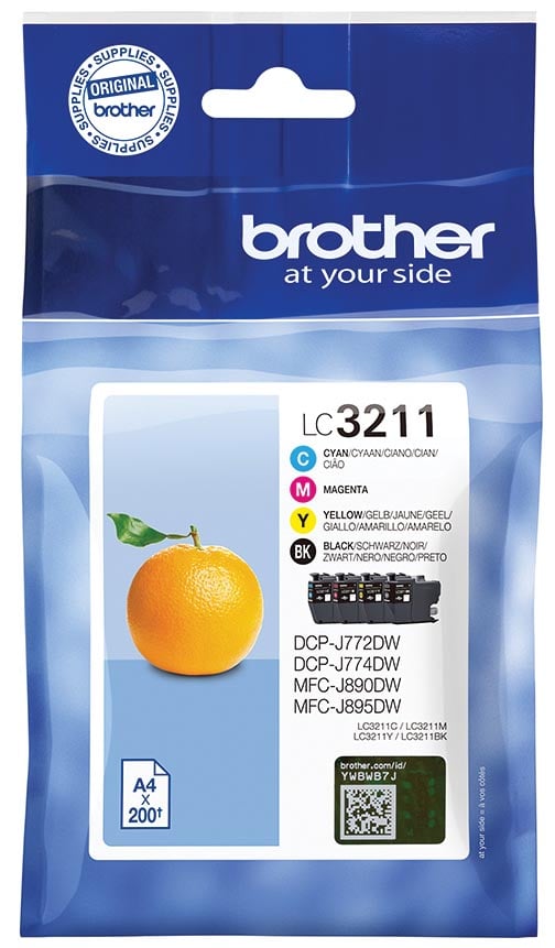 Brother inktcartridge, 200 pagina&apos;s, OEM LC-3211VAL, 4 kleuren afbeelding
