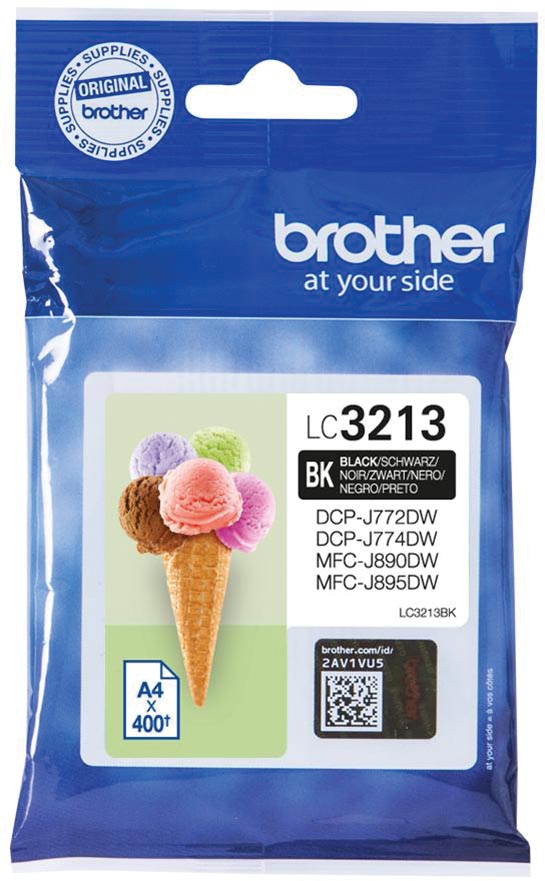 Brother inktcartridge, 400 pagina&apos;s, OEM LC-3213BK, zwart afbeelding
