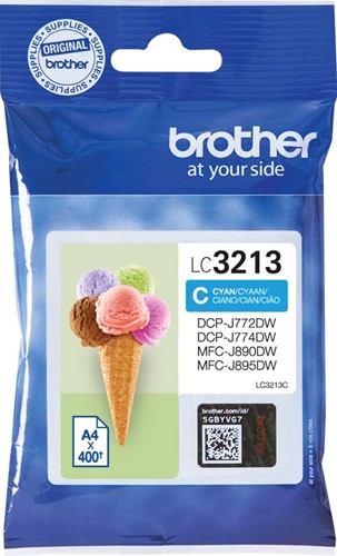 Brother inktcartridge, 400 pagina's, OEM LC-3213C, cyaan