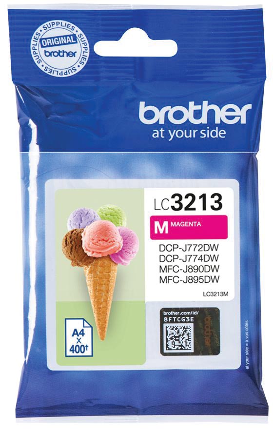 Brother inktcartridge, 400 pagina&apos;s, OEM LC-3213M, magenta afbeelding