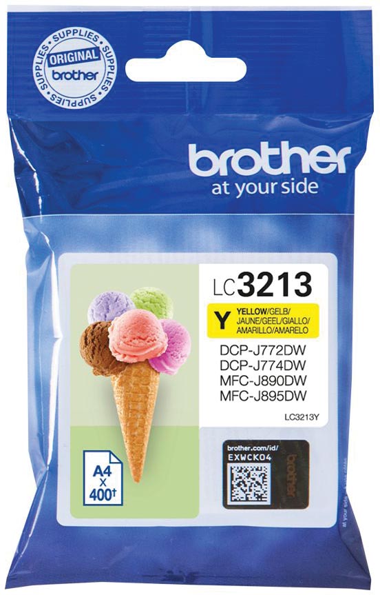 Brother inktcartridge, 400 pagina&apos;s, OEM LC-3213Y, geel afbeelding