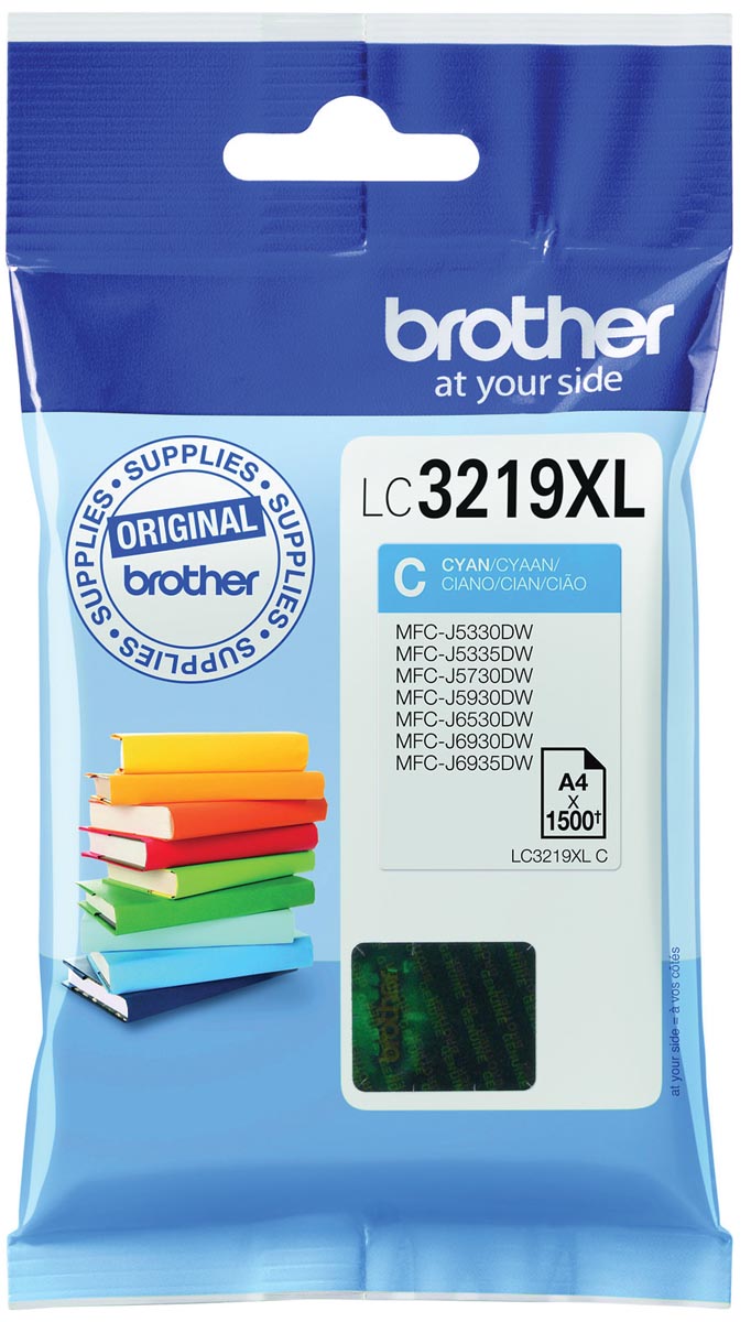 Brother inktcartridge, 1.500 pagina&apos;s, OEM LC-3219XLC, cyaan afbeelding