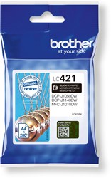Brother cartouche d'encre,  200 pages, OEM LC-421BK, noir