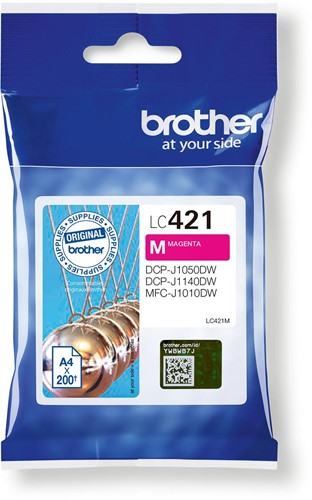 Brother inktcartridge,  200 pagina's, OEM LC-421M, magenta