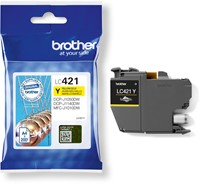 Brother cartouche d'encre,  200 pages, OEM LC-421Y, jaune-2