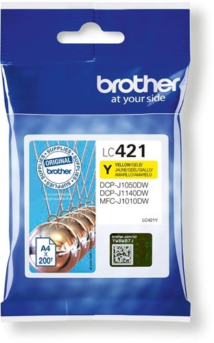 Brother inktcartridge,  200 pagina's, OEM LC-421Y, geel