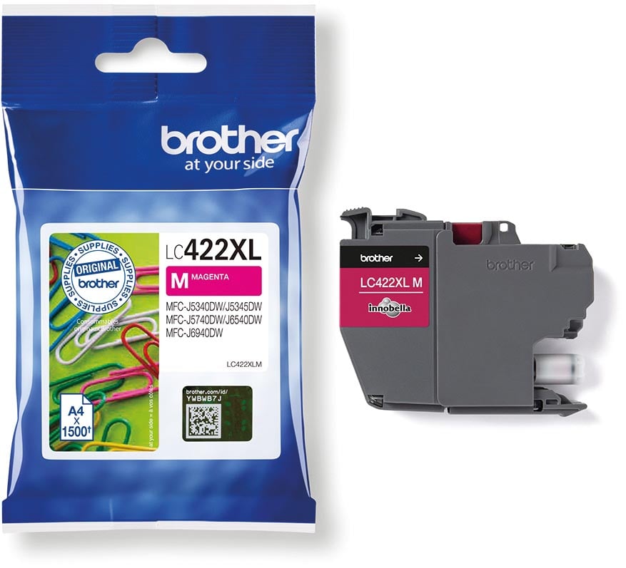 Brother inktcartridge, 1.500 pagina&apos;s, OEM LC-422XLM, magenta afbeelding
