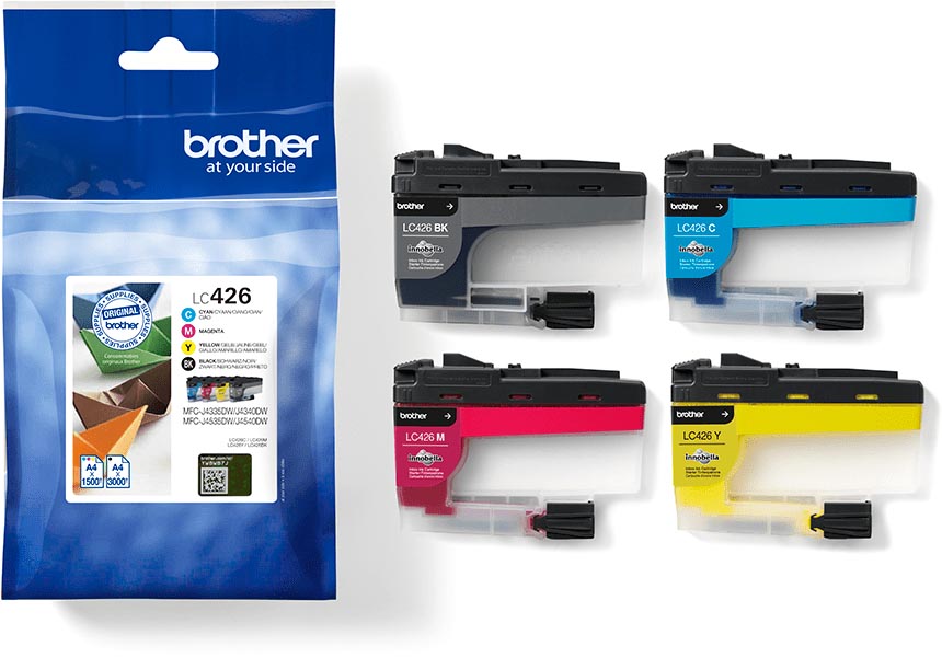 Brother inktcartridge, 1.500 - 3.000 pagina&apos;s, OEM LC-426VAL, 4 kleuren afbeelding