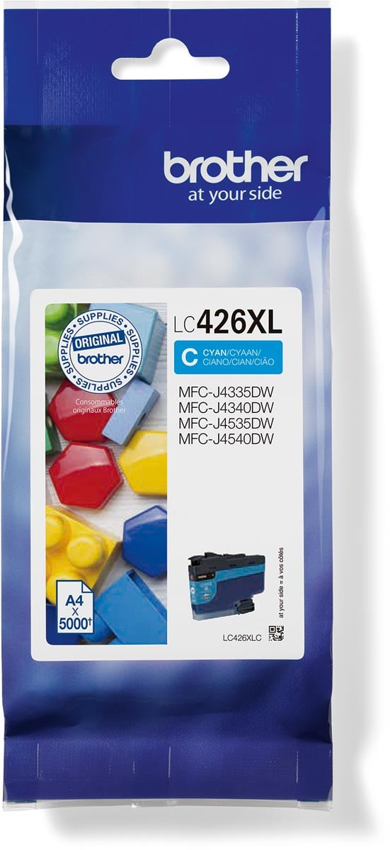 Brother inktcartridge, 5.000 pagina&apos;s, OEM LC-426XLC, cyaan afbeelding