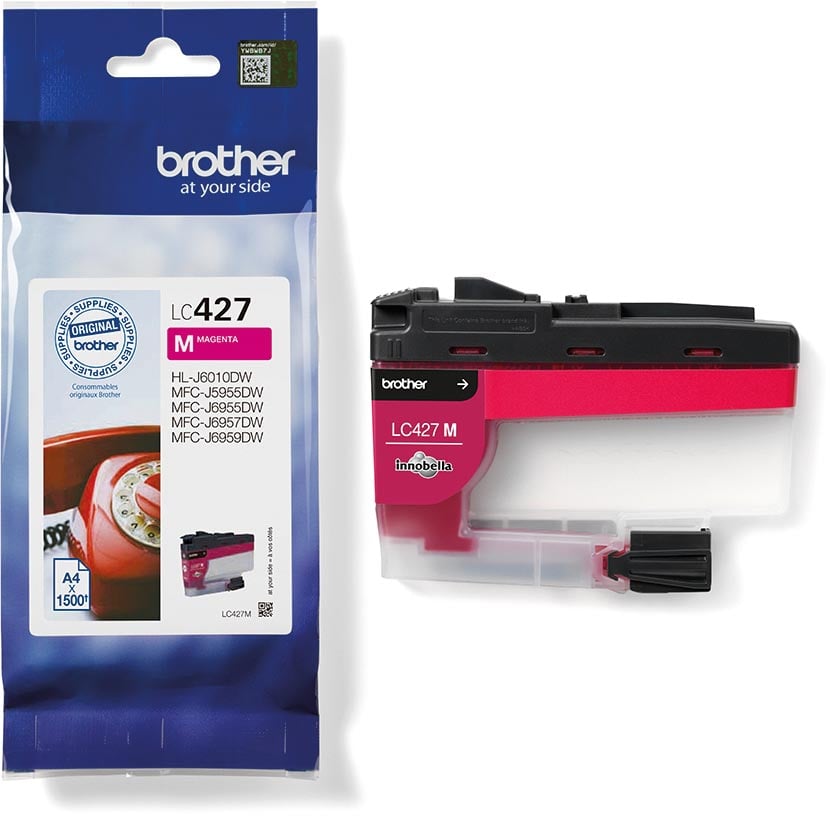 Brother inktcartridge, 1.500 pagina&apos;s, OEM LC-427M, magenta afbeelding
