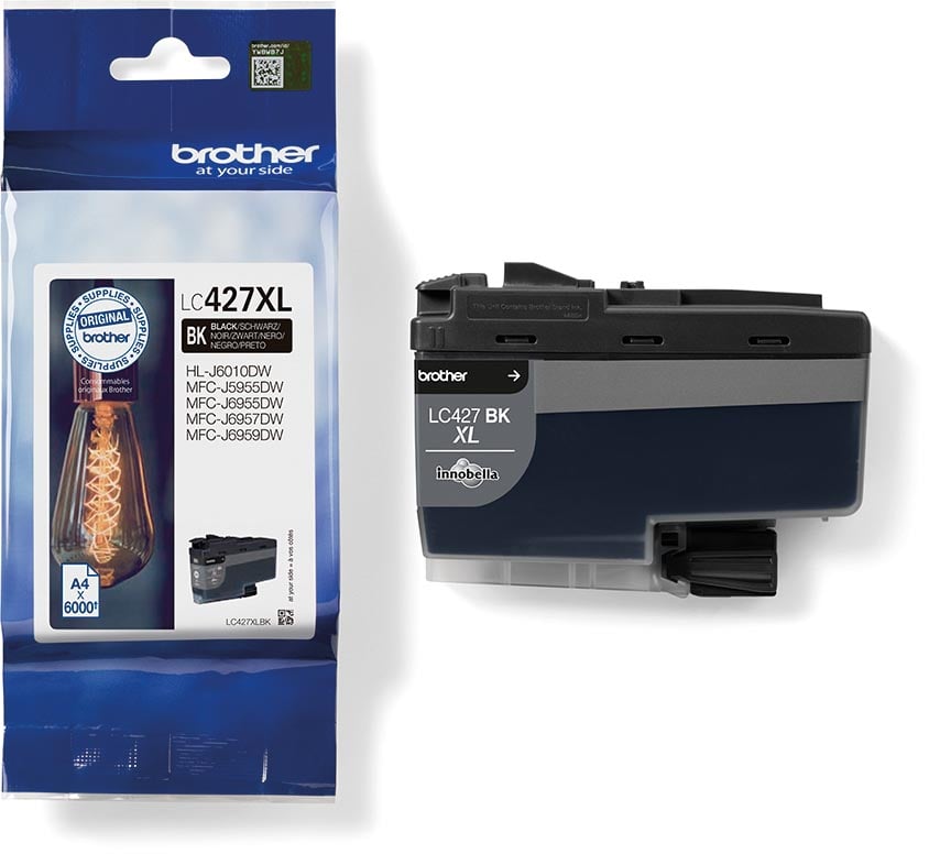 Brother inktcartridge, 6.000 pagina&apos;s, OEM LC-427XLBK, zwart afbeelding