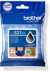 Brother cartouche d"encre, 500 pages, OEM LC-521BK, noir