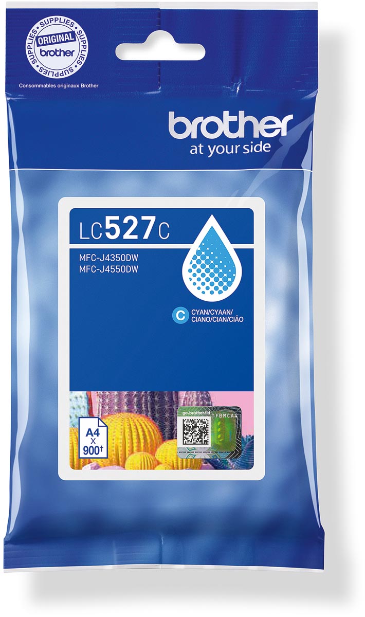 Brother inktcartridge, 900 pagina's, OEM LC-527C, cyaan