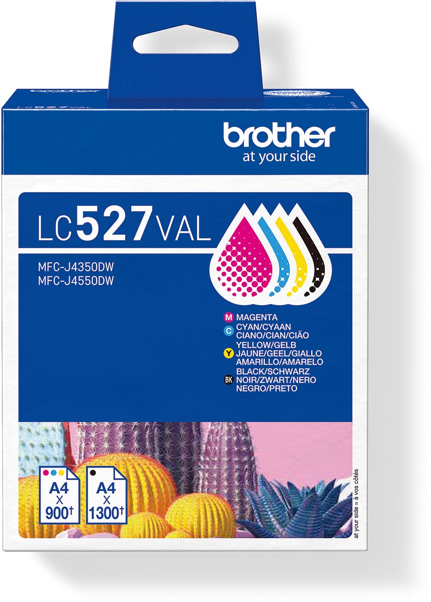 Brother inktcartridge, 900 - 1.300 pagina's, OEM LC-527VAL, 4 kleuren