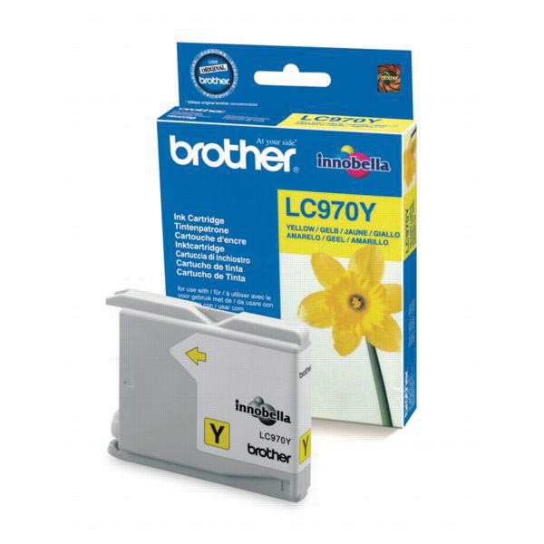 Brother inktcartridge, 300 pagina&apos;s, OEM LC-970Y, geel afbeelding