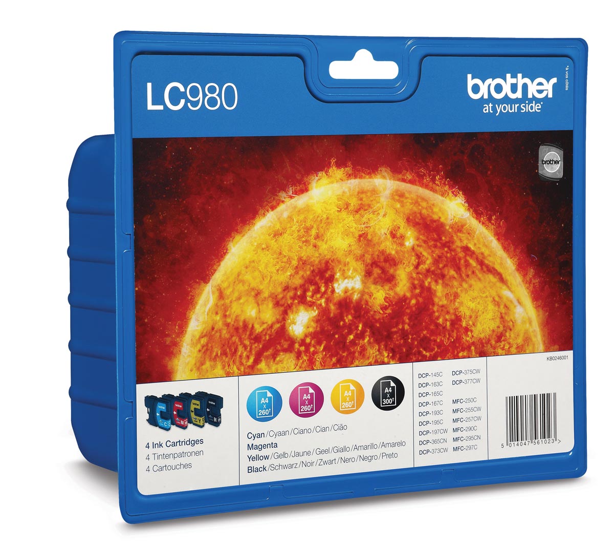 Brother inktcartridge, 260 - 300 pagina&apos;s, OEM LC-980VALBP, 4 kleuren afbeelding