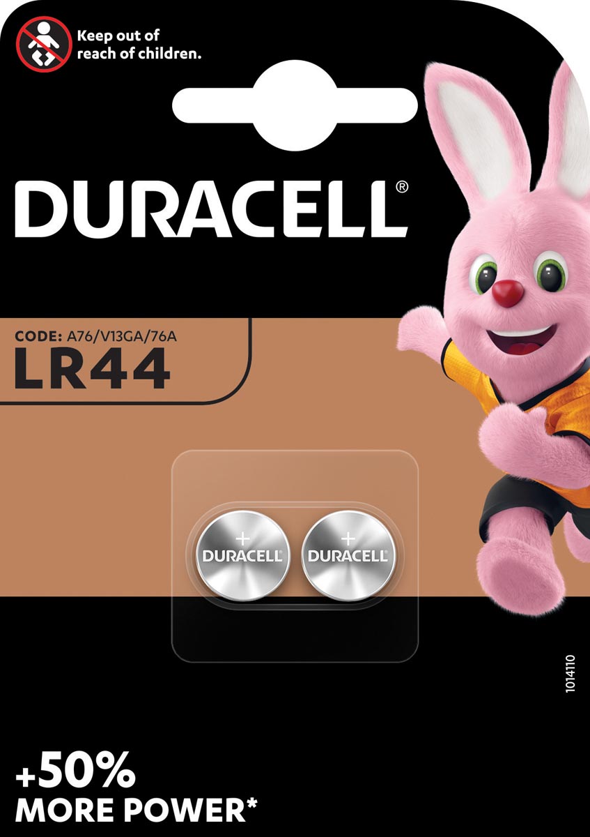 Duracell knoopcel Electronics LR44, blister van 2 stuks afbeelding