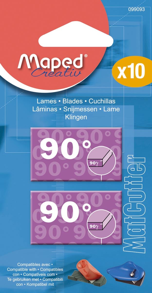 Maped vervangmesjes voor MatCutter 90°, blister van 10 stuks afbeelding