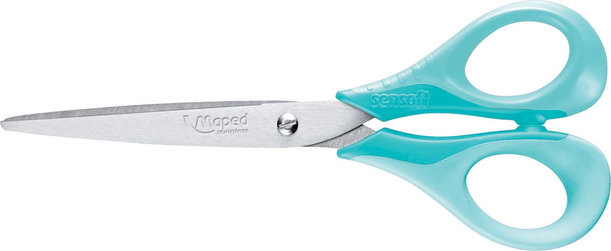 Maped schaar Sensoft 16 cm, voor rechtshandigen, met scherpe punt afbeelding