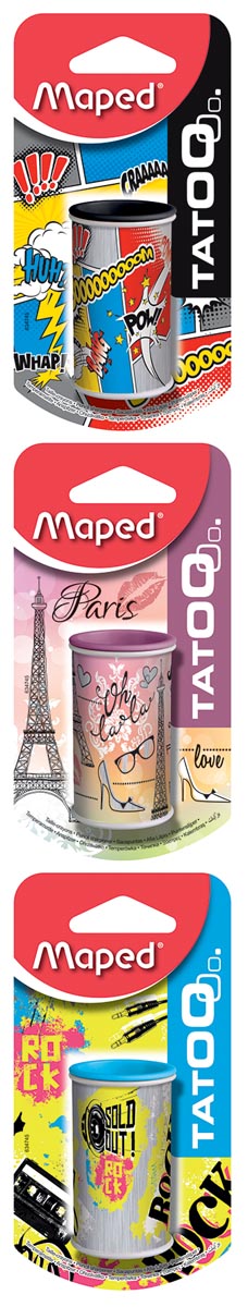 Maped mini slijper 1-gaats Tatoo, op blister