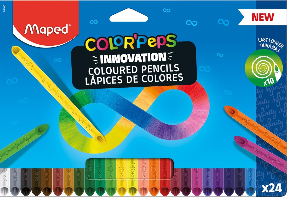 Maped Color'Peps Infinity crayon de couleur, 24 crayons bij VindiQ Office