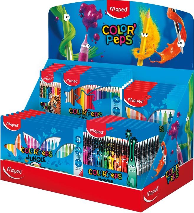 Maped Color'Peps Discovery Pack, best selling viltstiften en kleurpotloden, display van 36 stuk Maped Color'Peps Discovery Pack, best selling viltstiften en kleurpotloden, display van 36 stuk
