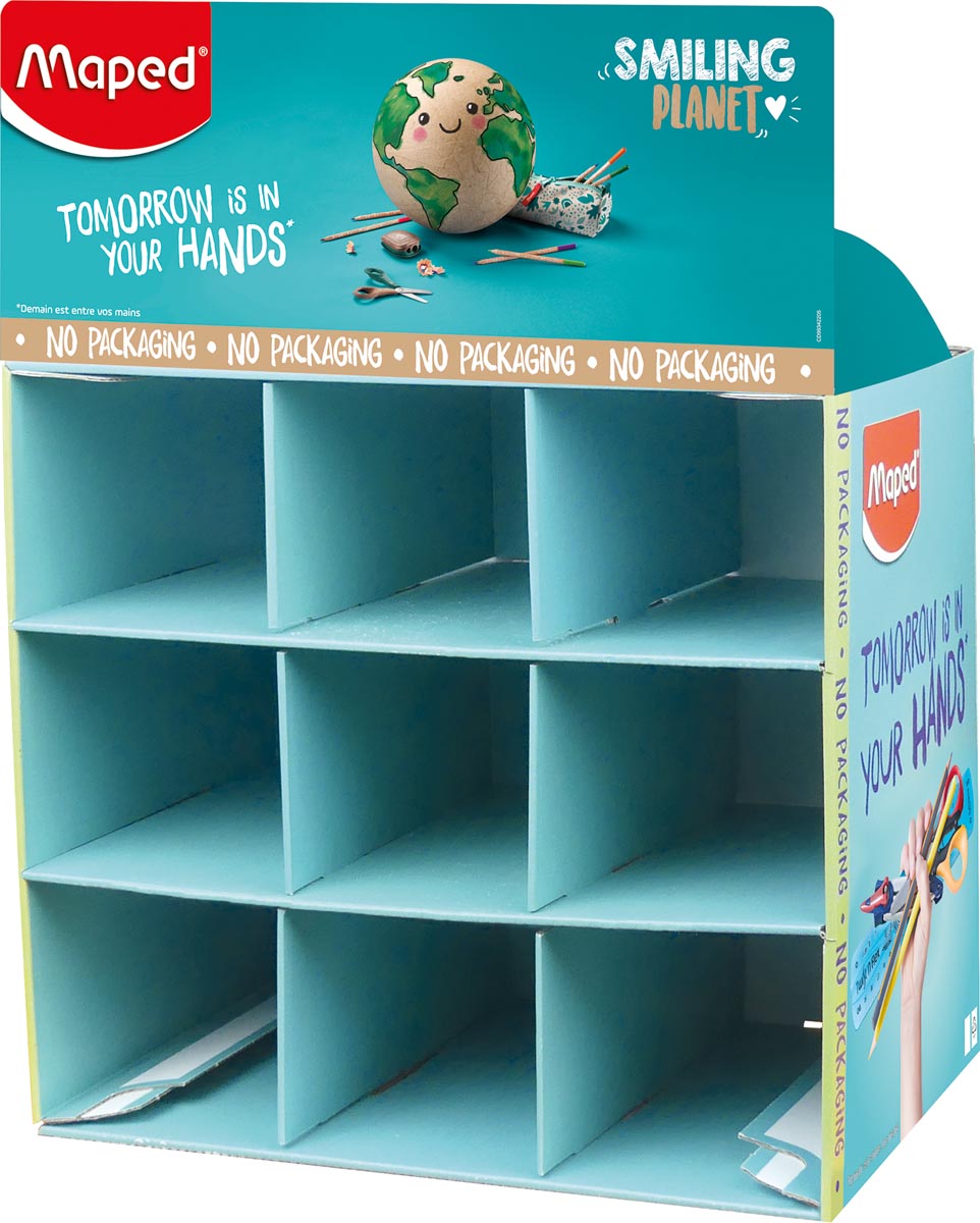 Maped Smiling Planet lege display met 9 vakjes Maped Smiling Planet lege display met 9 vakjes