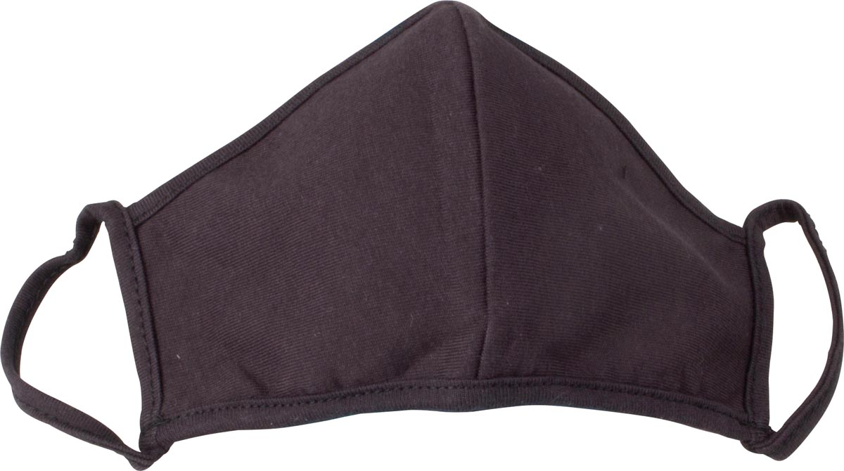 Wasbaar mondmasker, uni zwart motief, maat: universeel, pak van 3 stuks Wasbaar mondmasker, uni zwart motief, maat: universeel, pak van 3 stuks