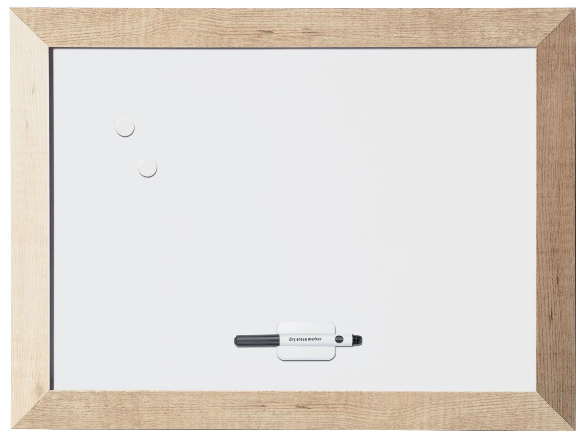 Afbeelding van Bi-Office Kamashi magnetisch whiteboard met naturel kader