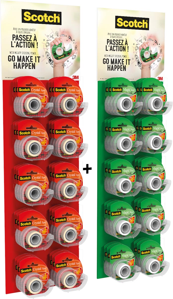 Mobile Display 2021 Scotch Magic Tape 19mm x 25m+5m free + Scotch Crystal Tape 19mm x 25m +5m free